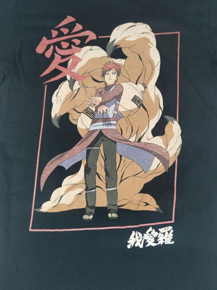 T-shirt Gaara Licence Naruto Shippuden Vintage Noir Taille S Homme - photo numéro 2