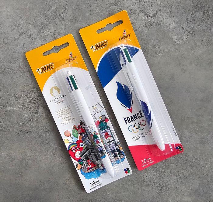 2 Stylos Bic 4 couleurs JO Paris 2024 - photo numéro 1