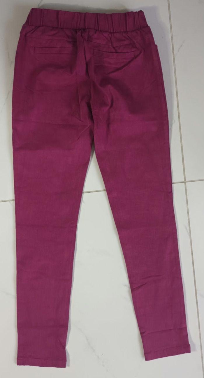 Pantalon coton fuschia femme T38 - photo numéro 4