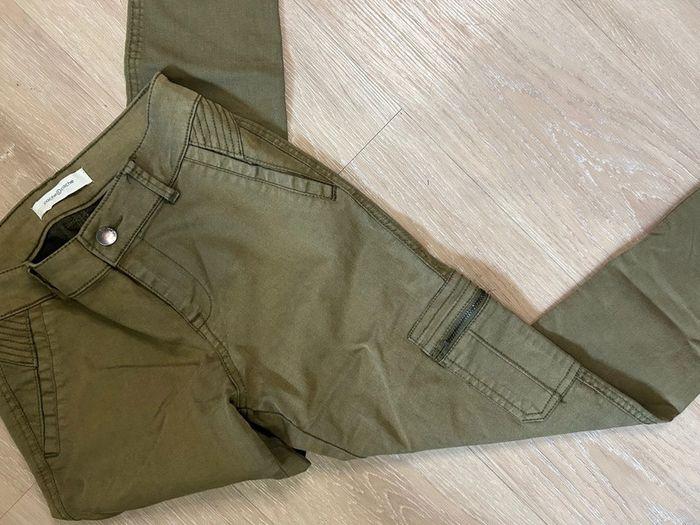 Pantalon kaki push-up style cargo avec poche tendance - photo numéro 6