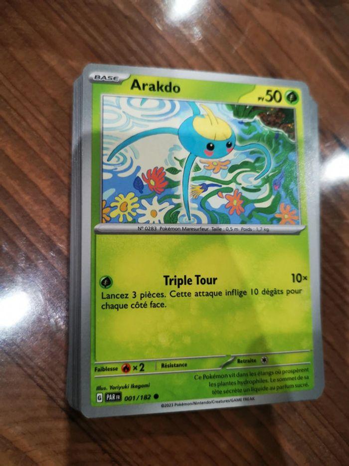 Lot de 40 cartes pokémon Faille paradoxe sans doubles - photo numéro 1