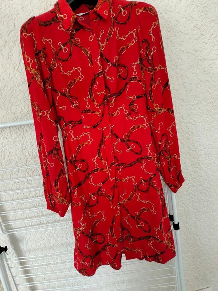 Robe longue T36 rouge camaïeu - photo numéro 1