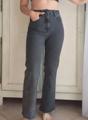 Jean mom gris taille haute Pull&Bear