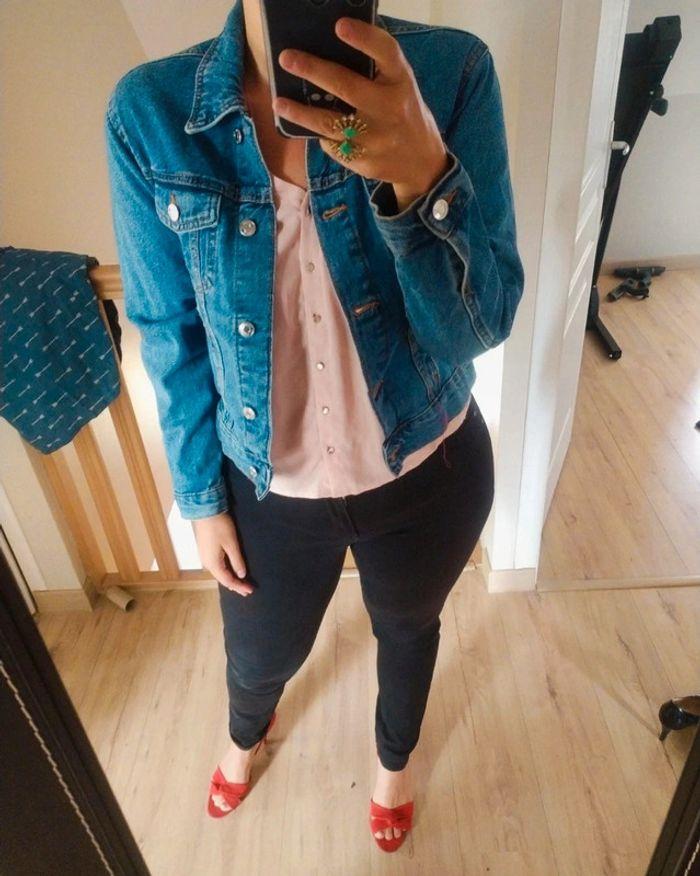 Veste en jeans oversize Primark taille 36 bleu brut - photo numéro 1