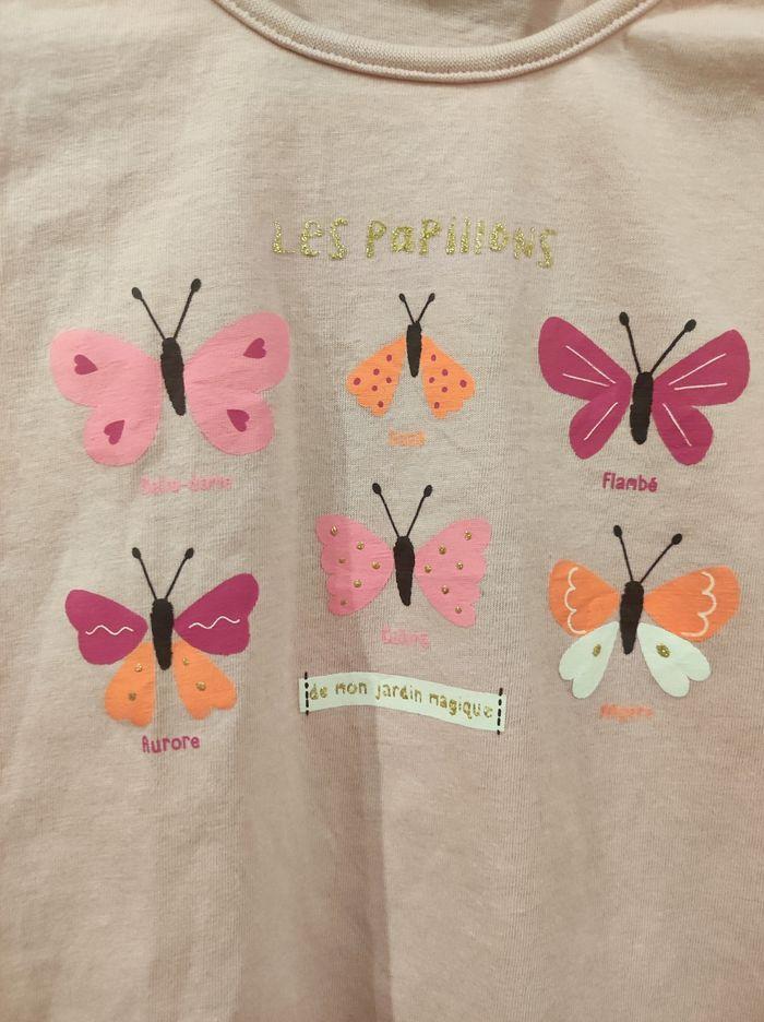 Sweatshirt rose papillon 8 ans - photo numéro 2