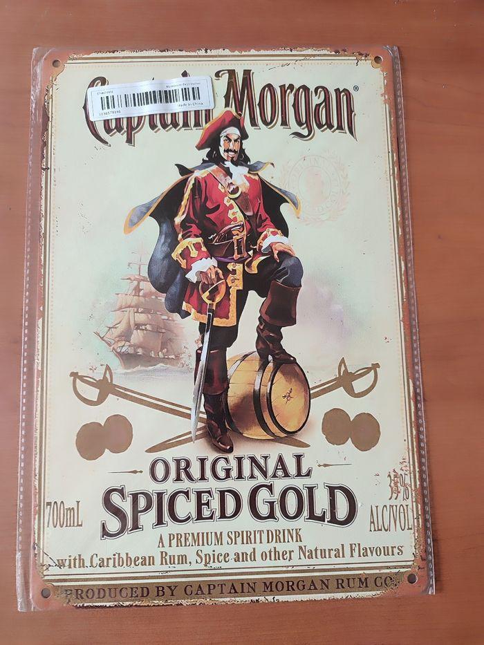 Plaque en aluminium Captain Morgan effet vintage - photo numéro 1