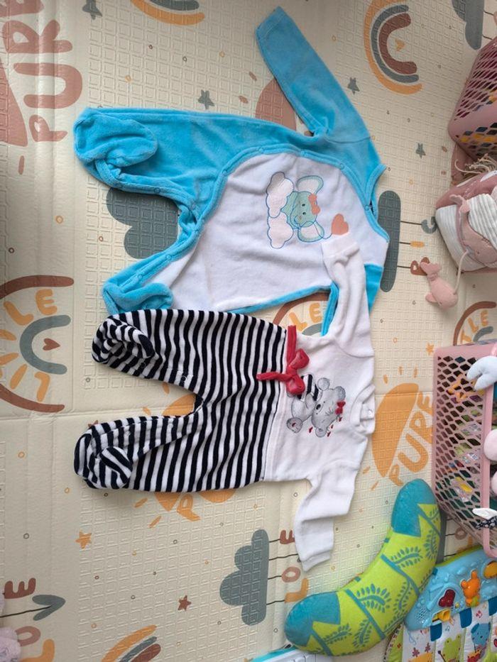 Deux pyjamas chaud bébé fille - photo numéro 1