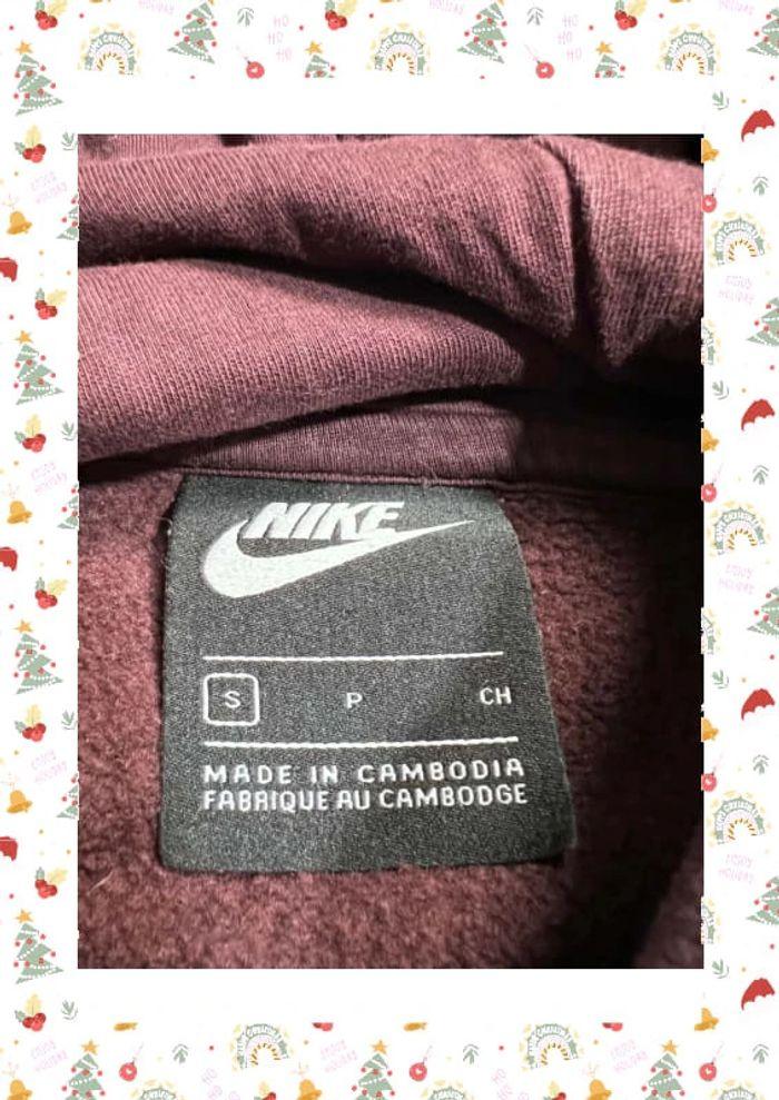 👕 Sweat à capuche Nike logo brodé Marron Taille S 👕 - photo numéro 8