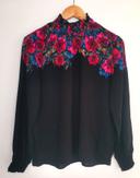 Blouse noire fleurie Desigual