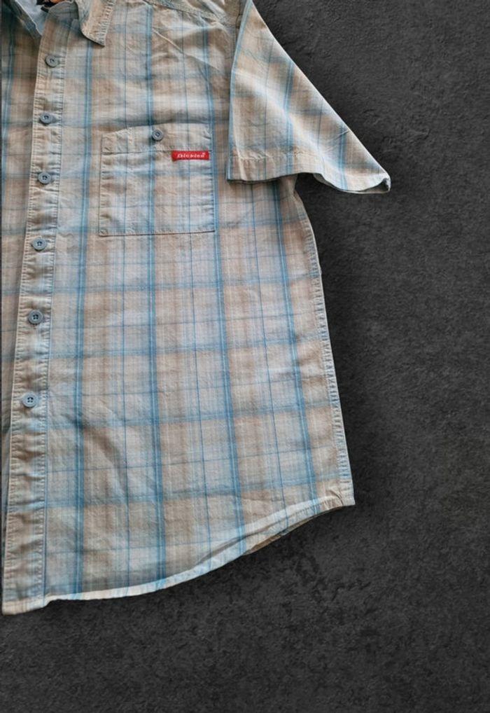 Chemise Manches Courte Dickies Carreaux Bleu Taille M Original - photo numéro 3