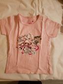 T shirt manche courte rose 8 ans