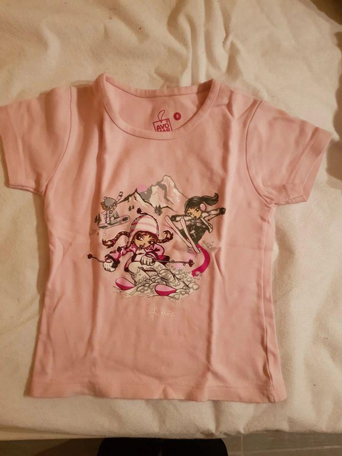 T shirt manche courte rose 8 ans - photo numéro 1