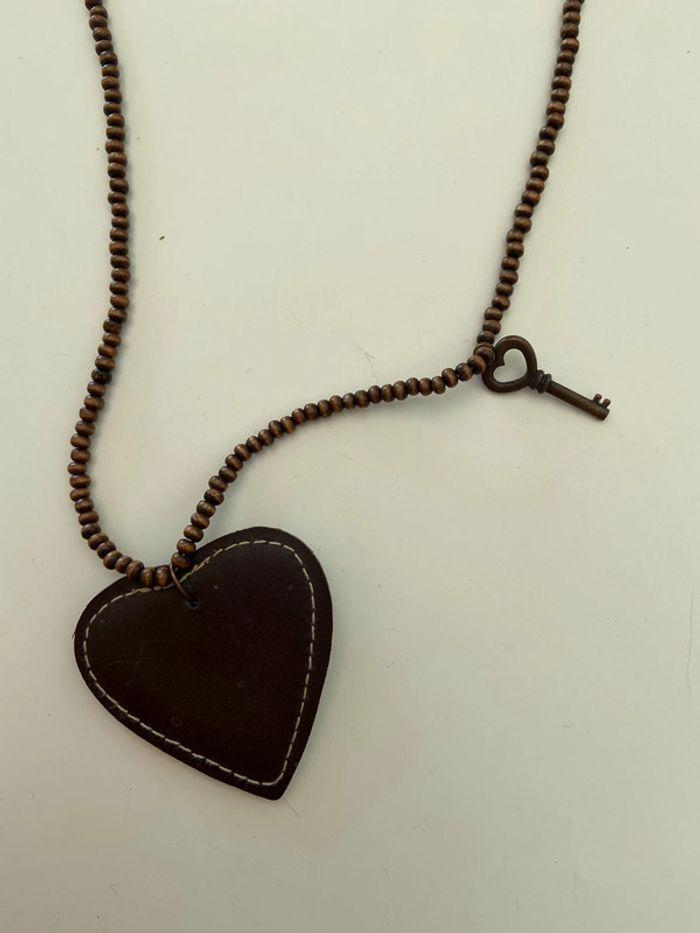 Collier avec pendentifs marron IKKS - photo numéro 2