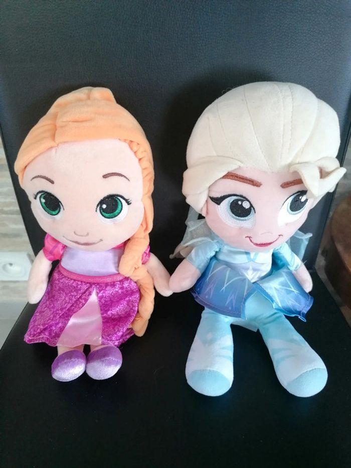 Peluches reine des neiges Elsa & Raiponce - photo numéro 2