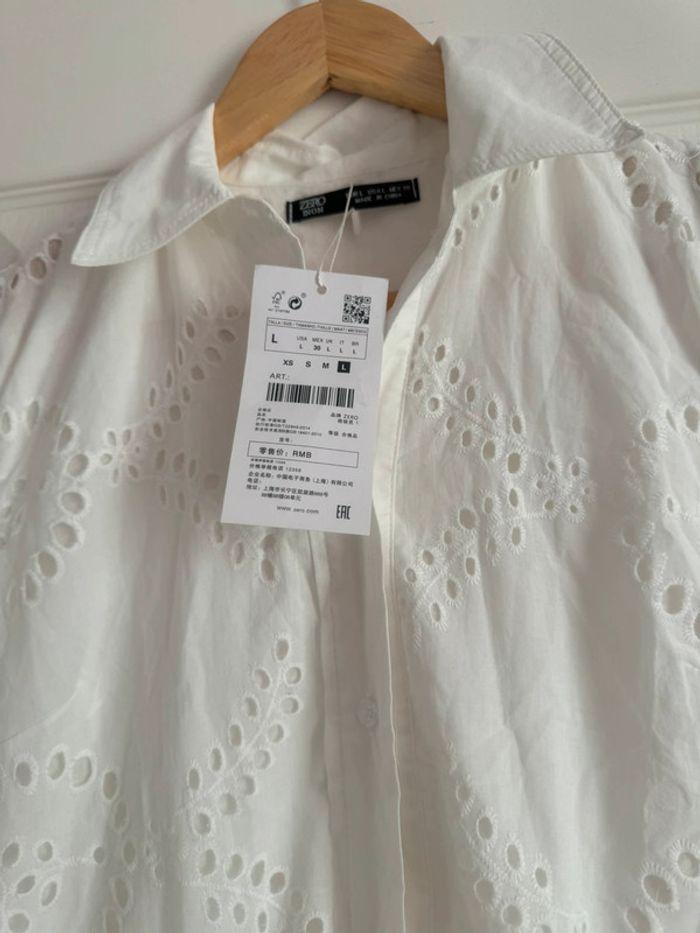 Robe broderie anglaise ajourée blanche - photo numéro 2