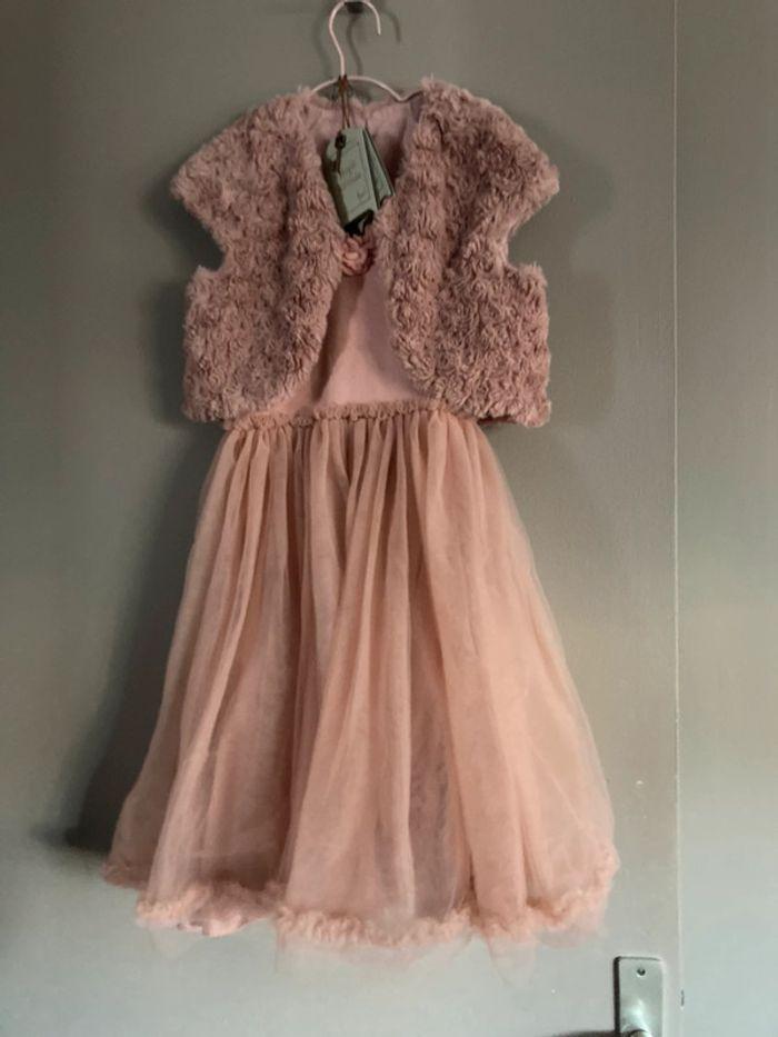 Maileg robe en tulle et boléro rose 4-6 ans - photo numéro 1