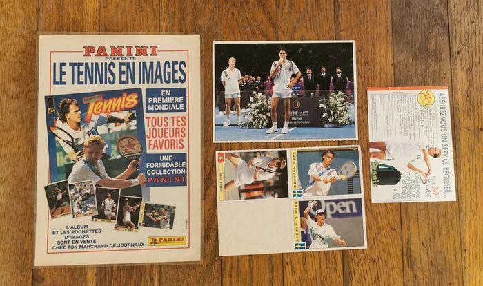 Lot anciennes vignettes + publicité album tennis panini - photo numéro 1