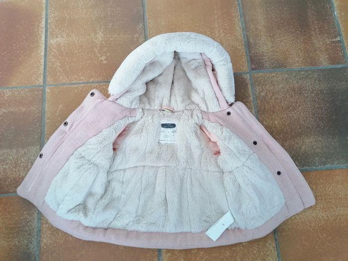 Manteau chaud capuche bébé fille rose - photo numéro 4