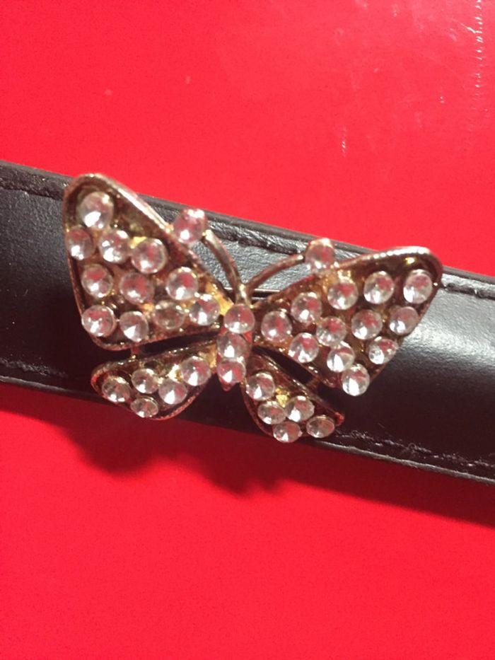 Vintage broche papillon strass - photo numéro 1