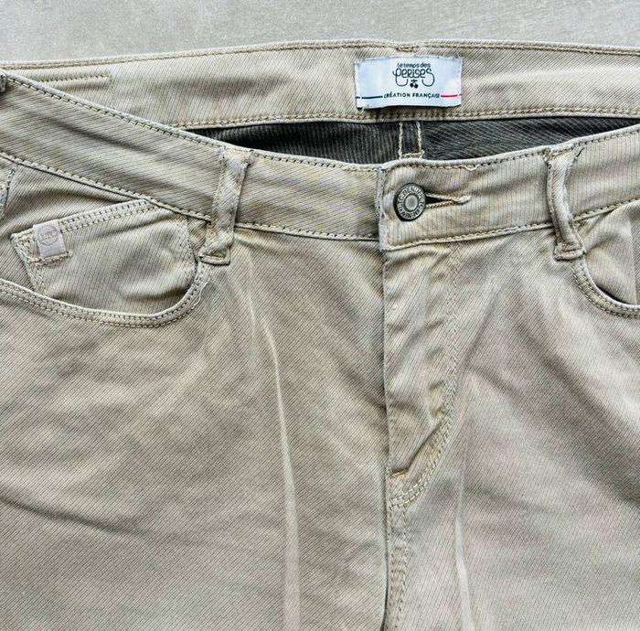 Pantalon jeans femme beige crème Le Temps des Cerises neufs - photo numéro 2