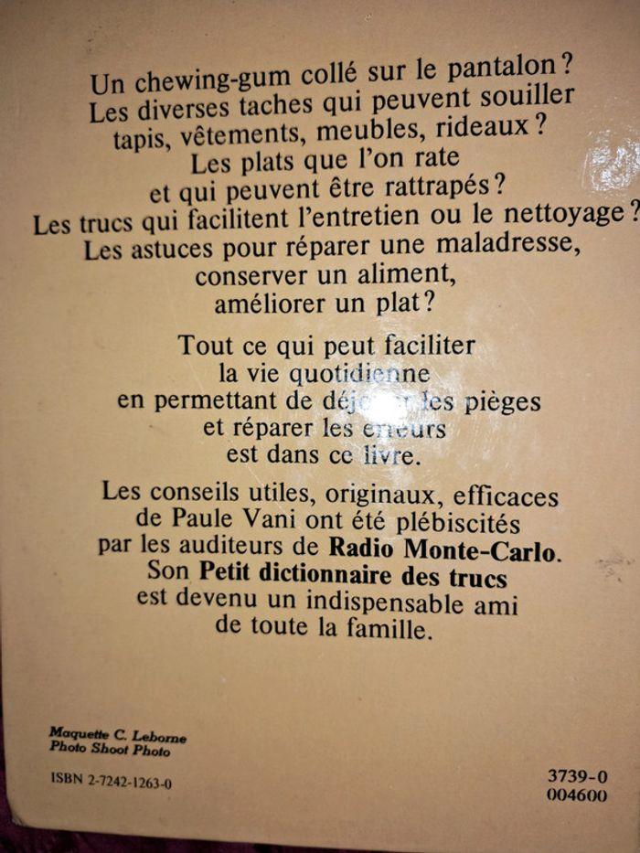 Petits dictionnaire des trucs - photo numéro 2