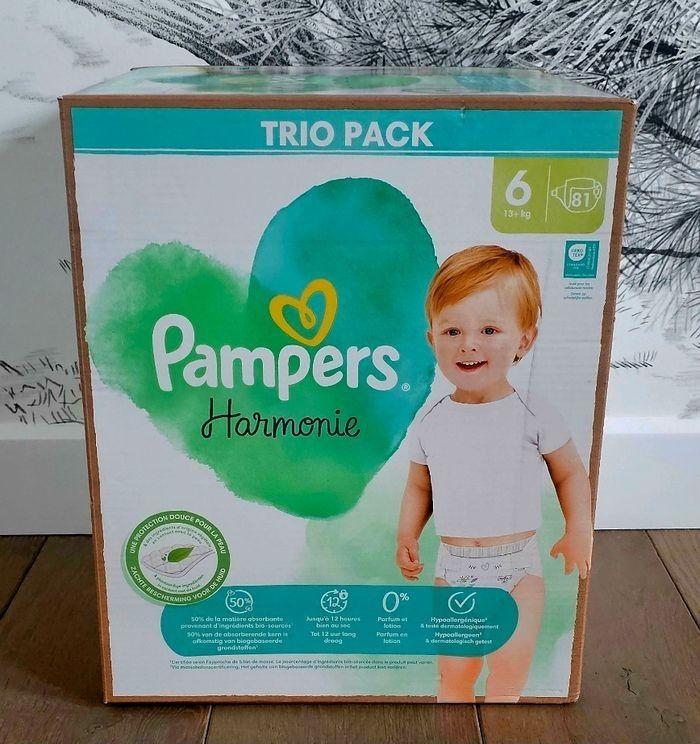 2 Trio Packs Couches Pampers Harmonie Taille 6 - 13+ kg - photo numéro 2