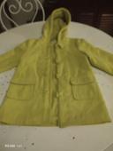 Manteau à capuche vert anis