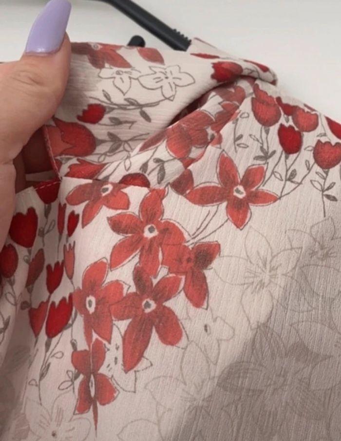 Chemise à fleur vintage, Françoise de France, taille 48 très bon état - photo numéro 4