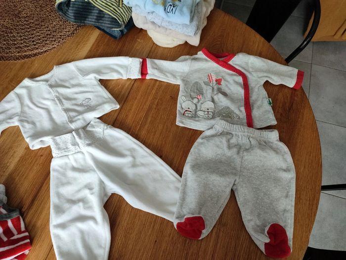 Lot de pyjamas 2 pièces bébé 1 mois - photo numéro 2