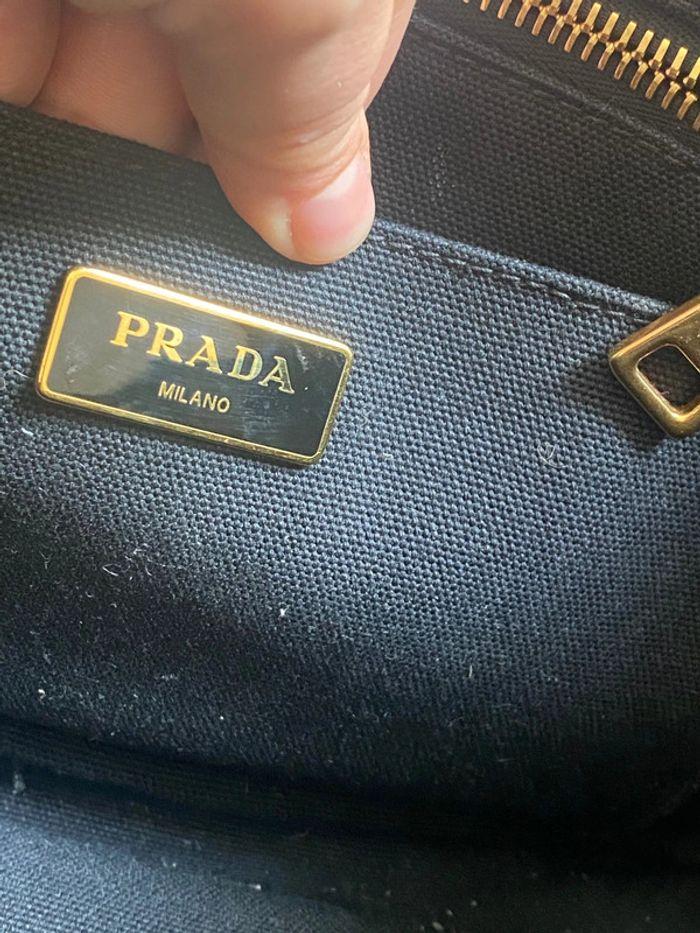 Sac à main Prada noir en tissu et dust bag - photo numéro 19