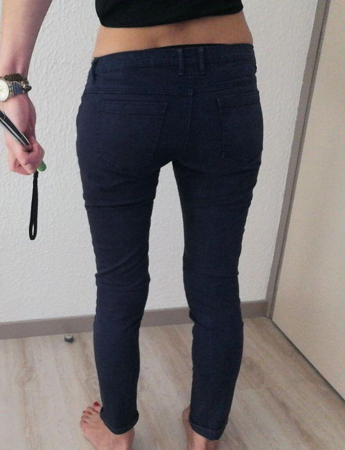 Pantalon Chino slim, bleu marine, Tissaia, 40 - photo numéro 5