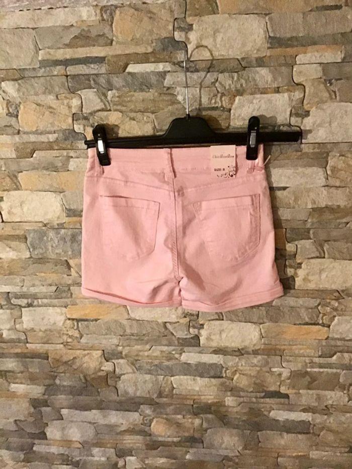 Short en jeans rose taille S  chic  bonbon - photo numéro 3