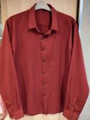 Chemise longues manches bordeaux