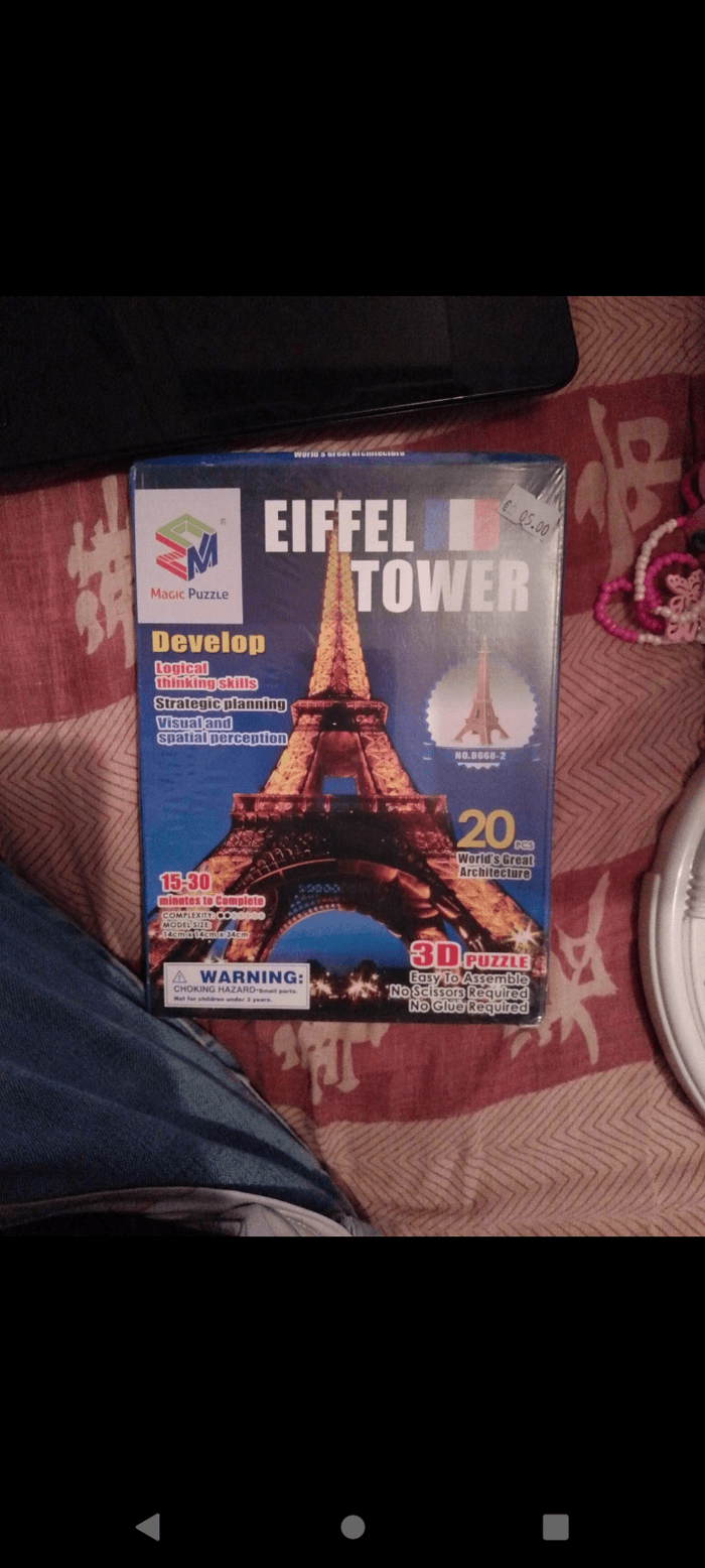 Puzzle tour Eiffel 3D