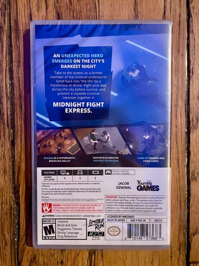 Midnight Fight Express, jeu Nintendo Switch Limited Run Games LRG #232 - photo numéro 2