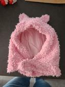 Bonnet rose avec oreille taille 6/12 mois