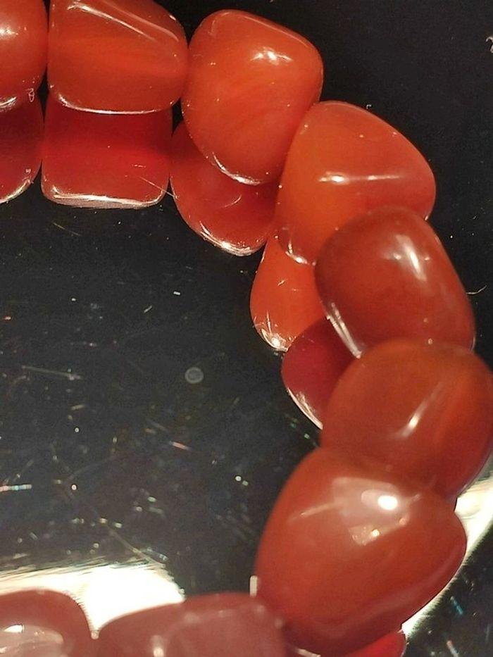 Bracelet agates rouge - photo numéro 4