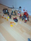 Lot playmobil helico de sauvetage