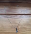 Collier chaîne en Argent véritable, pendentif M