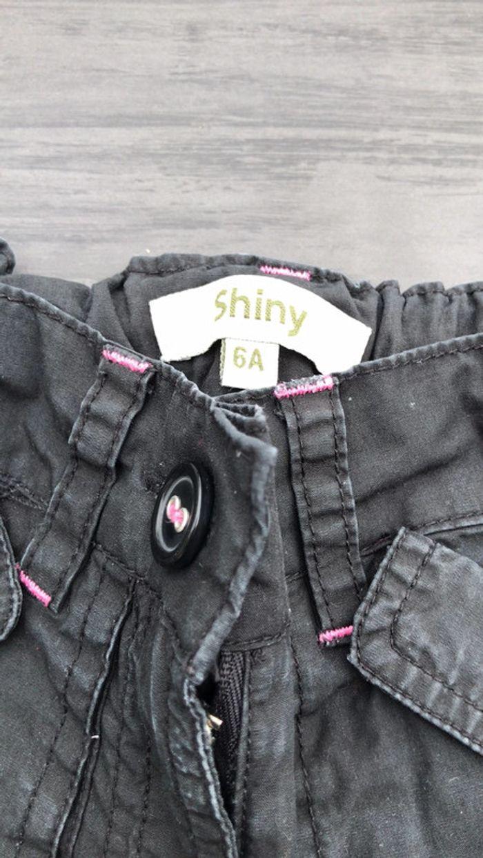 Pantalon large noir fille 6 ans de marque Shiny. - photo numéro 2