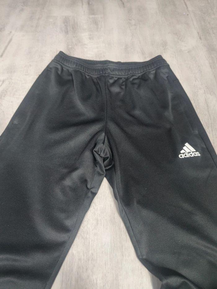 Jogging Adidas 3 Bandes Noir Logo Brodé Blanc Taille XS Homme - photo numéro 2