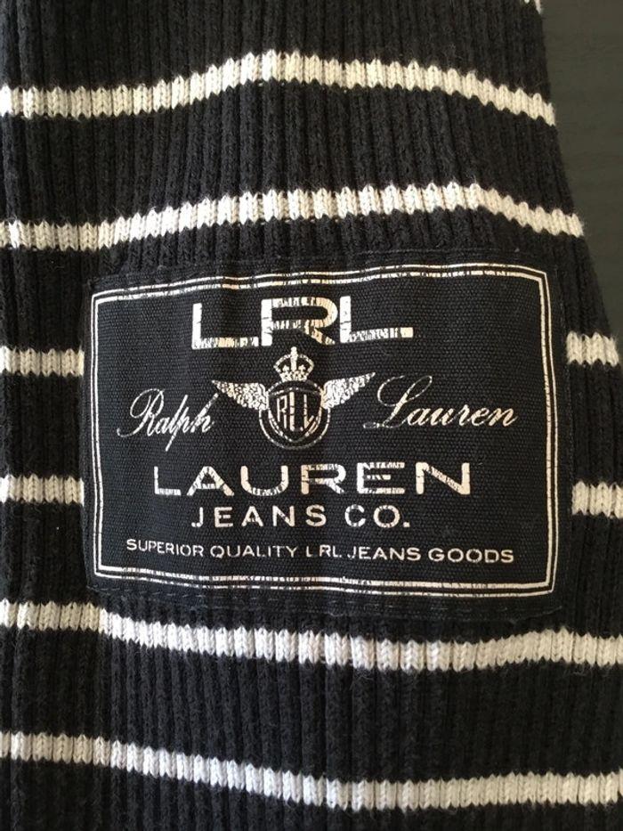 Haut Lauren Ralph Lauren jeans co taille M très bon état rayé noir et blanc 046 - photo numéro 5