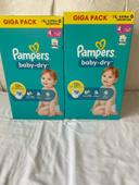 Deux cartons couche Pampers taille 4 plus