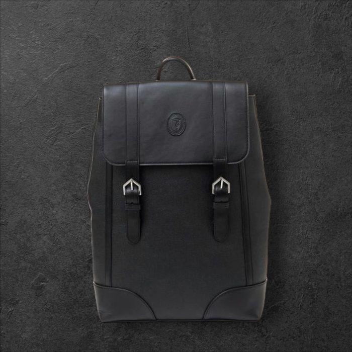 Sac à dos Monogramme Noir Trussardi Hommes - photo numéro 1