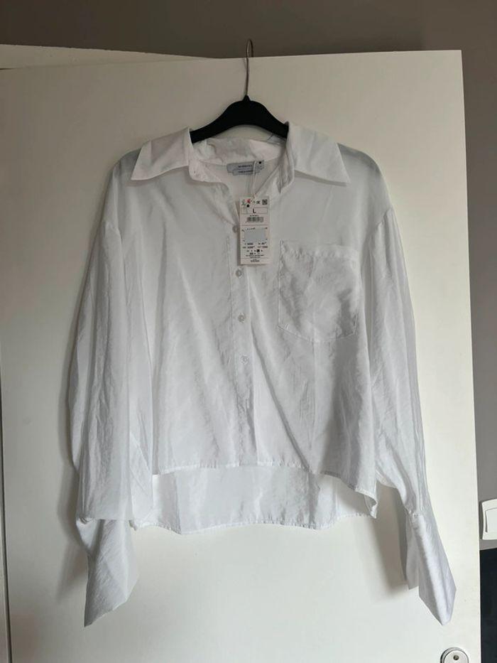 Chemise courte blanche Reserved taille L - photo numéro 1