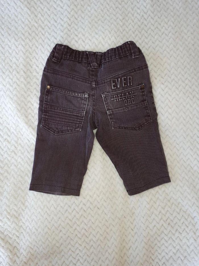 Bermuda jean reflets aubergine taille ajustable Orchestra 4 ans - photo numéro 3