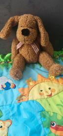 Peluche chien marron