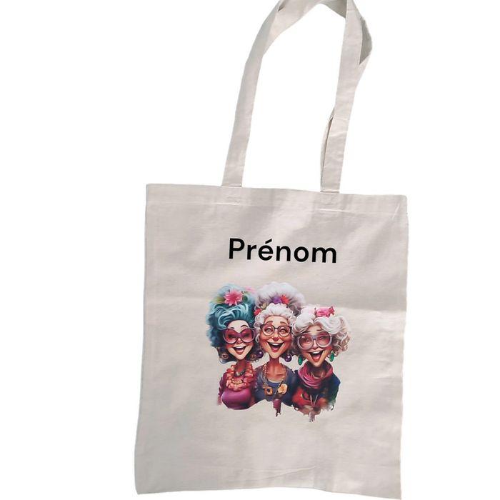 Tote bag coton 3 Drôles de dames - photo numéro 2