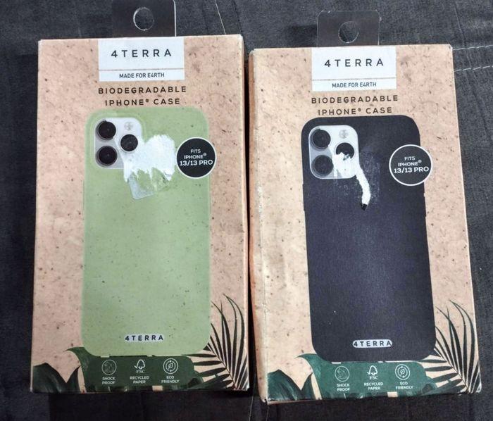 Lot de 2 coques iPhone 13 et 13 pro biodégradables - photo numéro 1