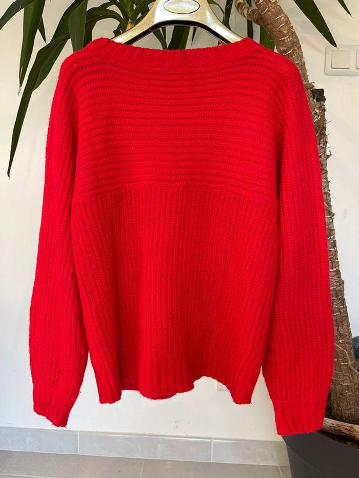 Pull en tricot rouge - Taille 36 - photo numéro 2